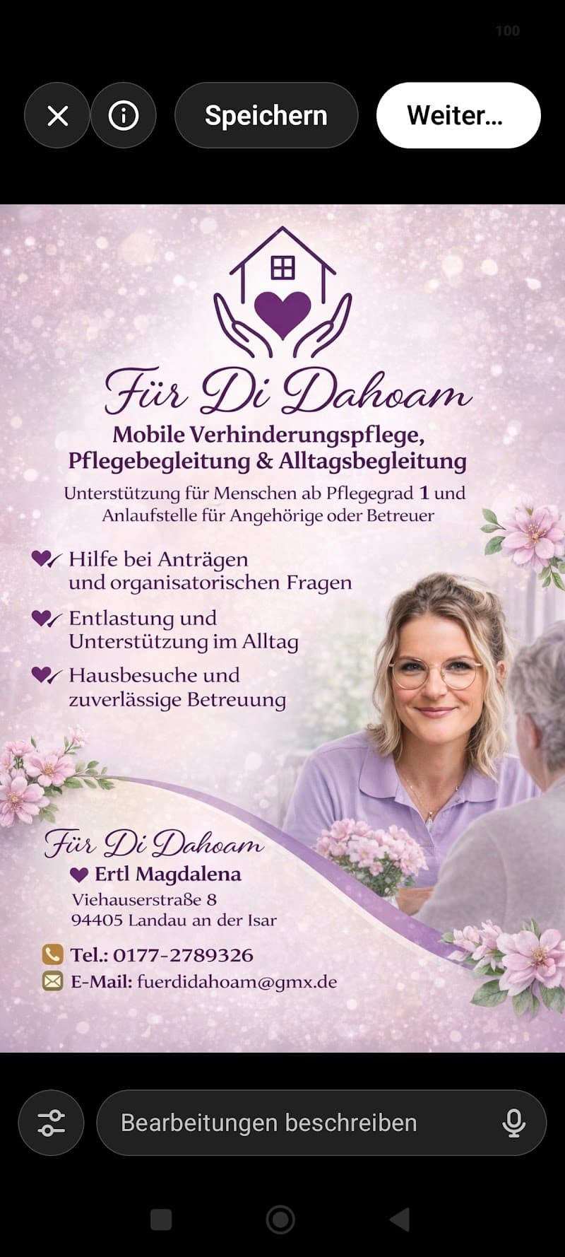 Für di Dahoam 💜 Verhinderungspflege & Alltags/Pflegebegleitung